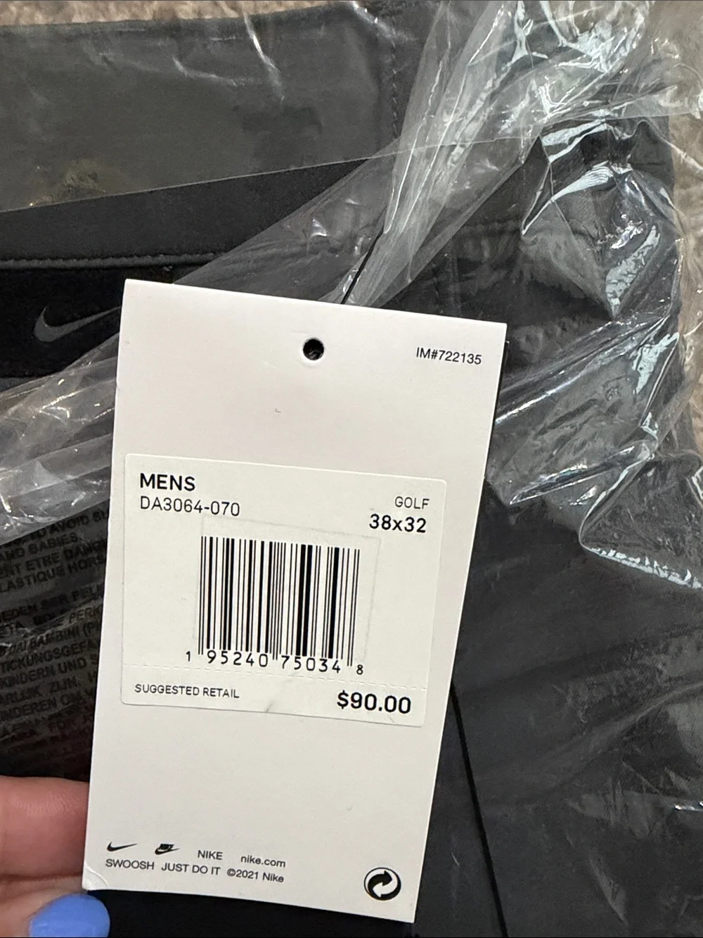 Nike Men's Black Golf Chinos with Retail Tags